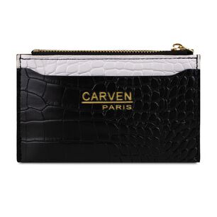 Billetera Tarjetero Mujer Con Monedero Zoe Negro Carven