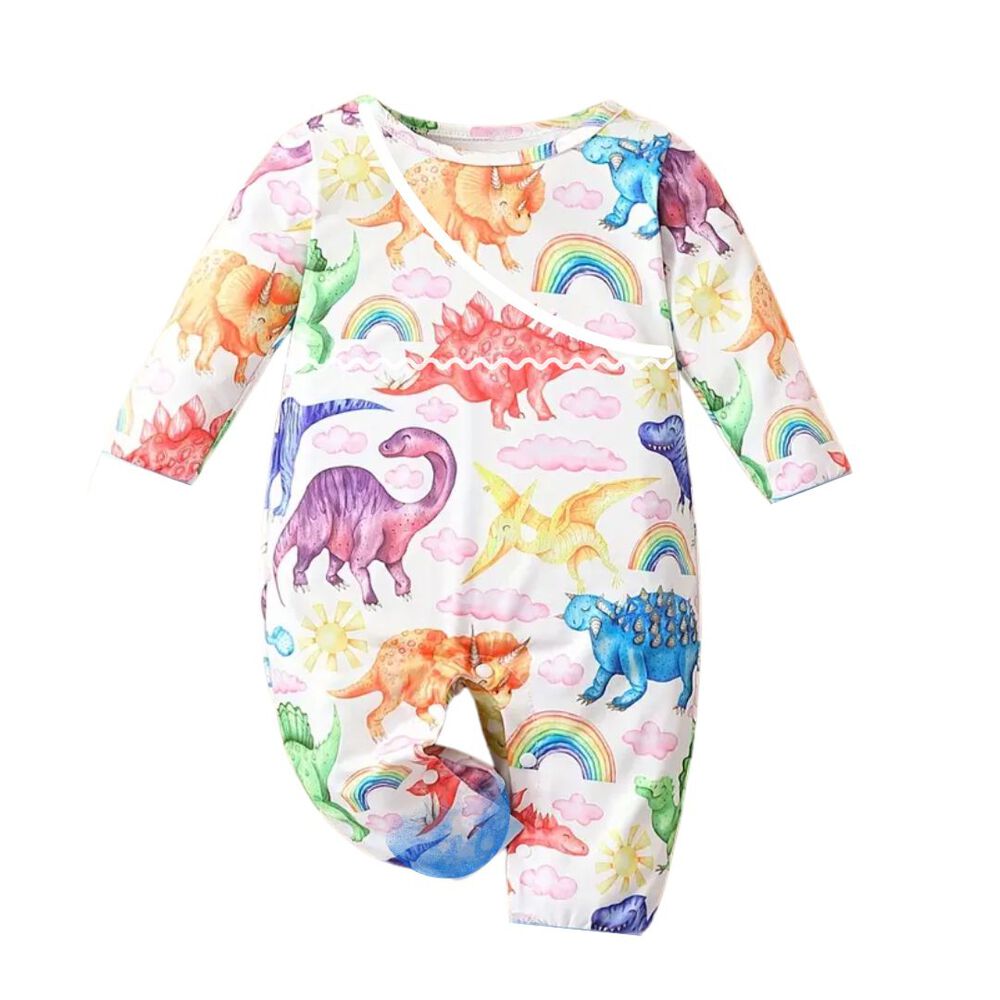 Enterito Estampado Dinosaurios Para Niña De 0 A 3 Meses image number 0.0