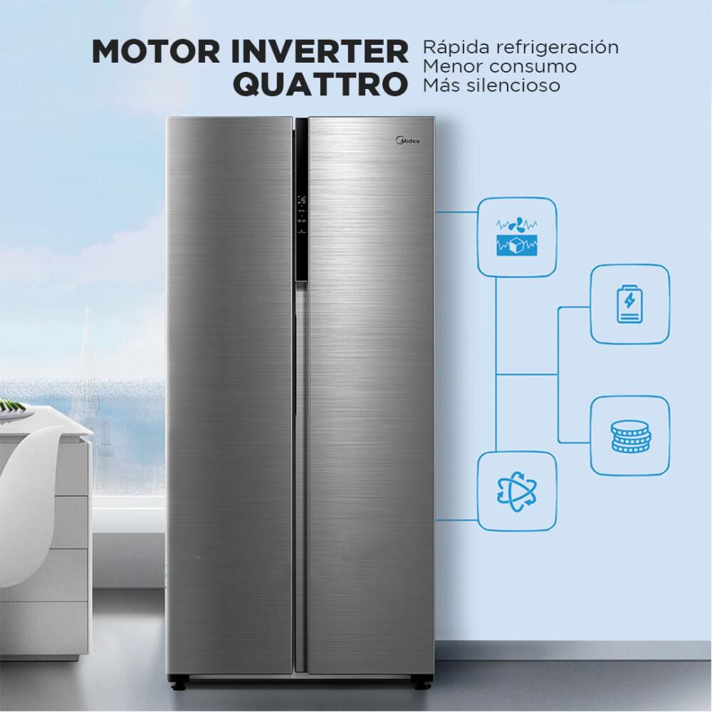 Refrigerador Side by Side Midea MDRS619FGE46 / No Frost / 432 Litros / A+ image number 4.0