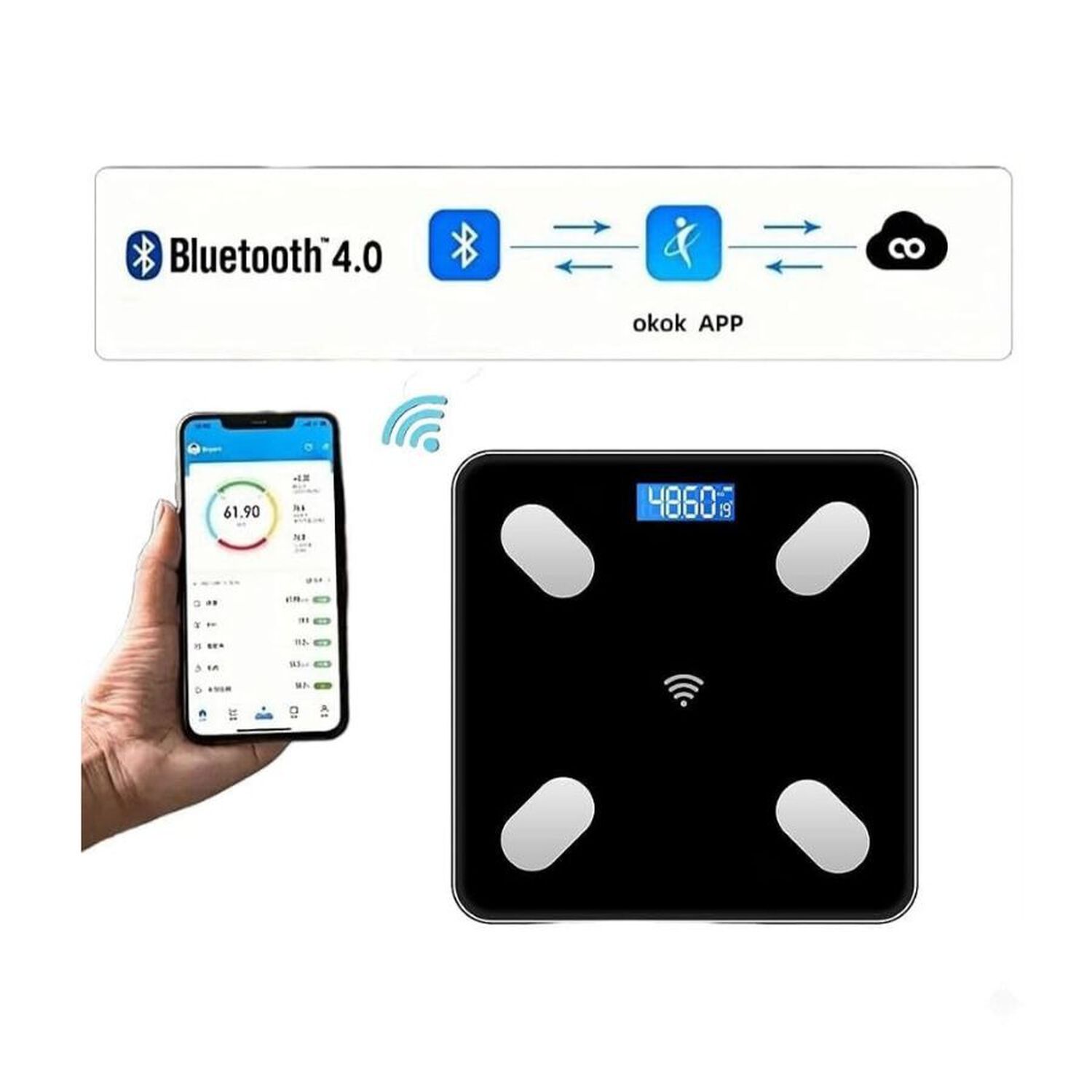 B&aacute;scula Pesas Digital Inteligente Bluetooth image number 2.0