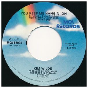 Kim Wilde - You Keep Me Hangin' On | 7" Single Vinilo Usado