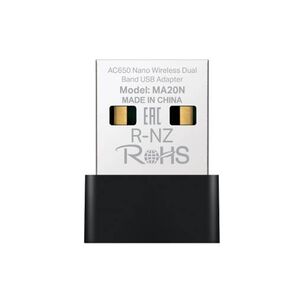 Adaptador Usb Nano Wi-fi Mercusys Ma20n Ac650 - Doble Banda, 433 Mbps, Wpa3, Plug & Play
