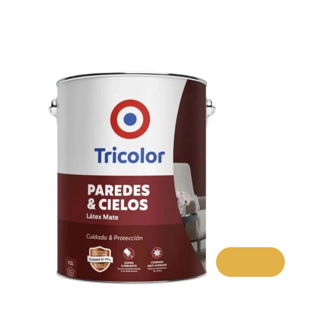 Látex Mate Paredes Y Cielos 1gln Ocre - Tricolor image number 0.0