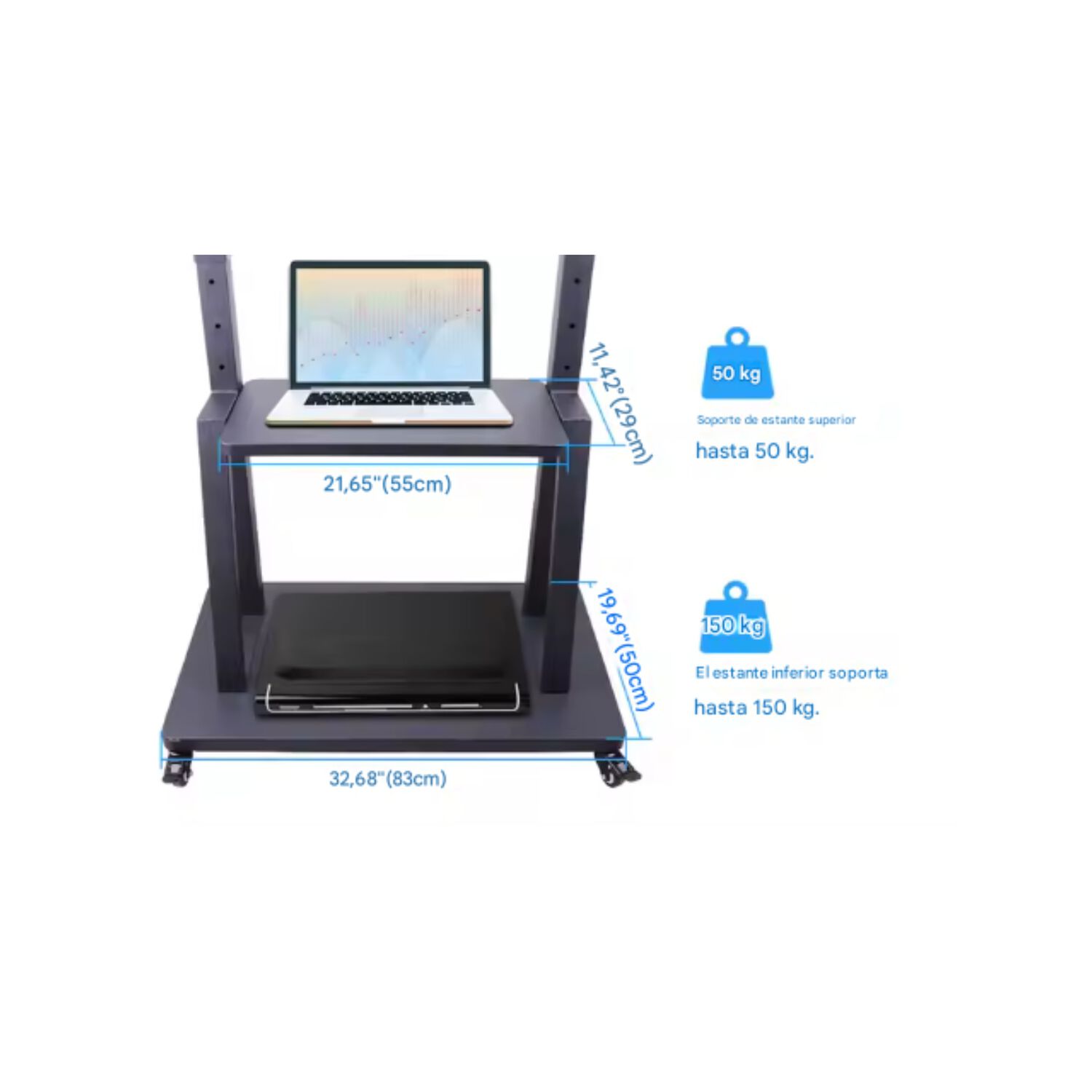 Soporte Tv Base Pedestal Con Ruedas Monitor 32 A 72p image number 8.0