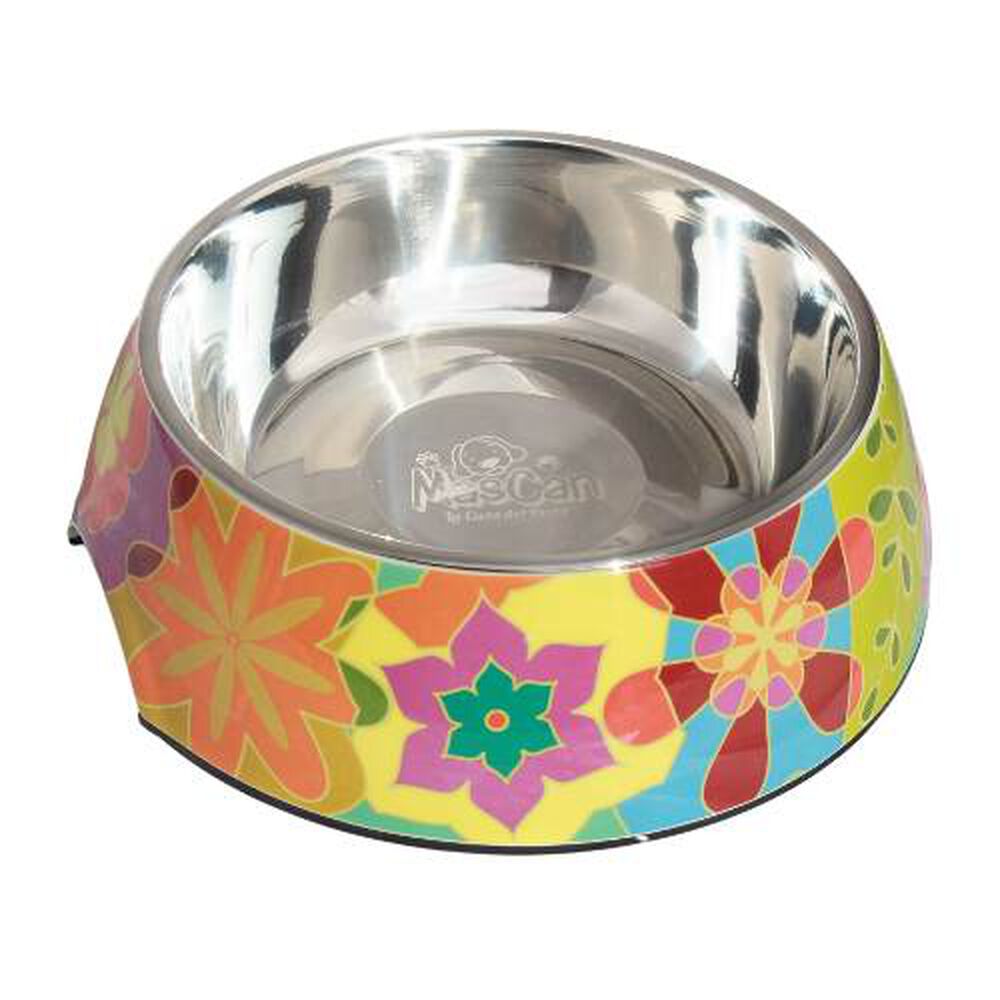 Plato Melamina Motivo Redondo Amarillo Talla L Perro image number 0.0