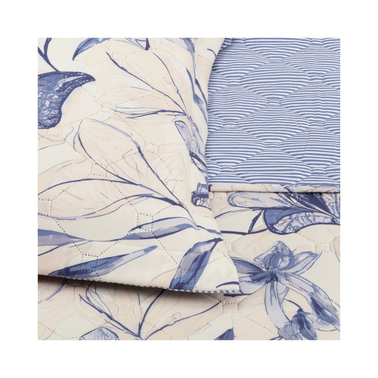 Quilt Andes Printed Rayas Azul King image number 3.0