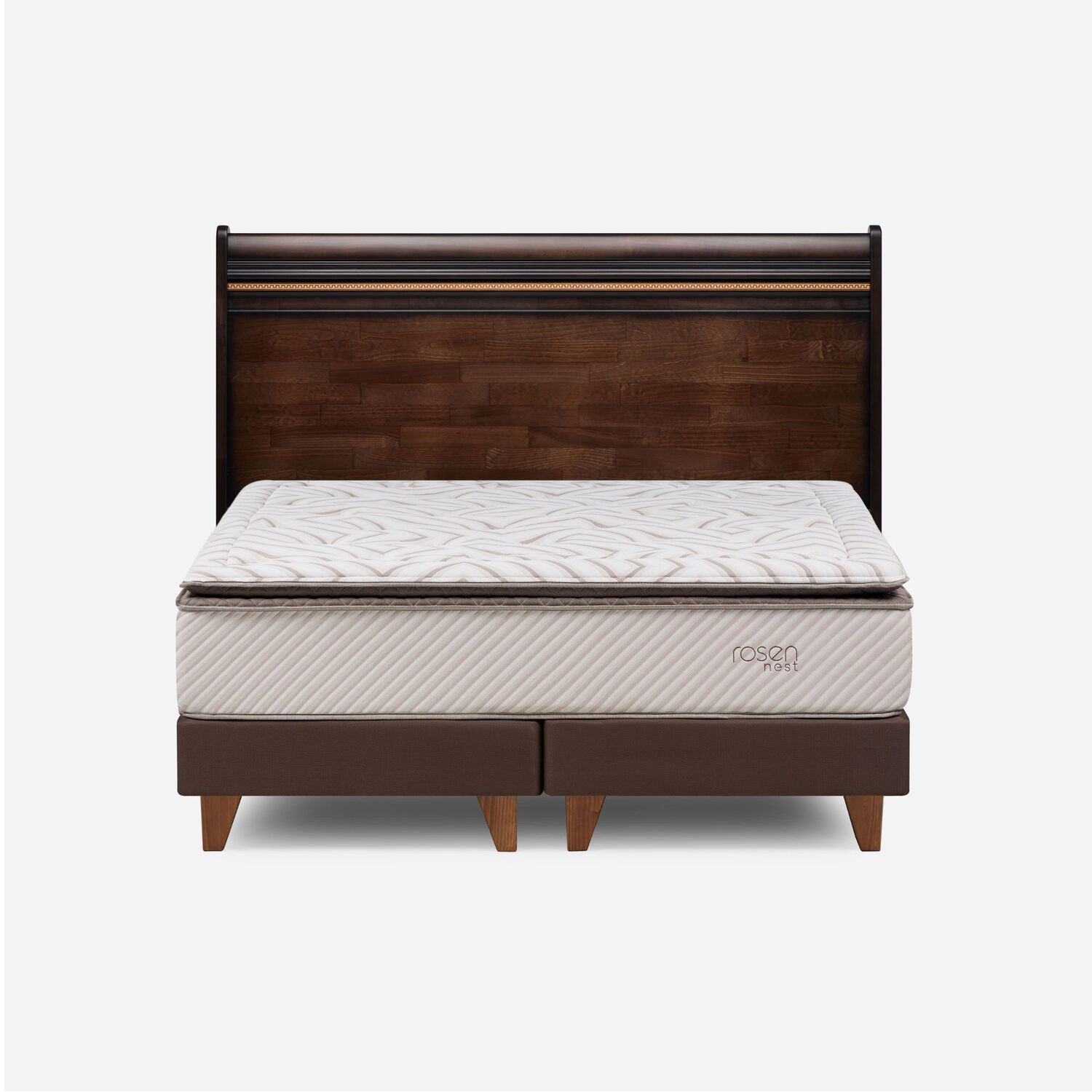 Cama Europea Rosen Nest / 2 Plazas / Base Dividida + Respaldo image number 0.0