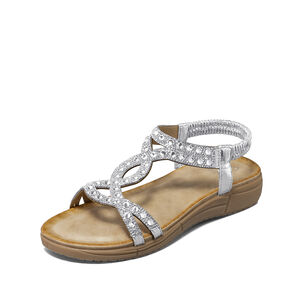 Sandalia Plana Casuales Pedrería Mujer Weide Js76