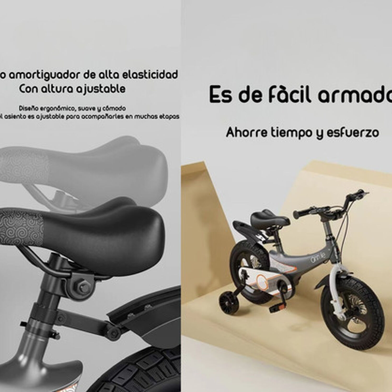 Bicicleta Infantil 5-8 A&ntilde;os Ni&ntilde;o Aro 16 Lubabycas Gris image number 6.0