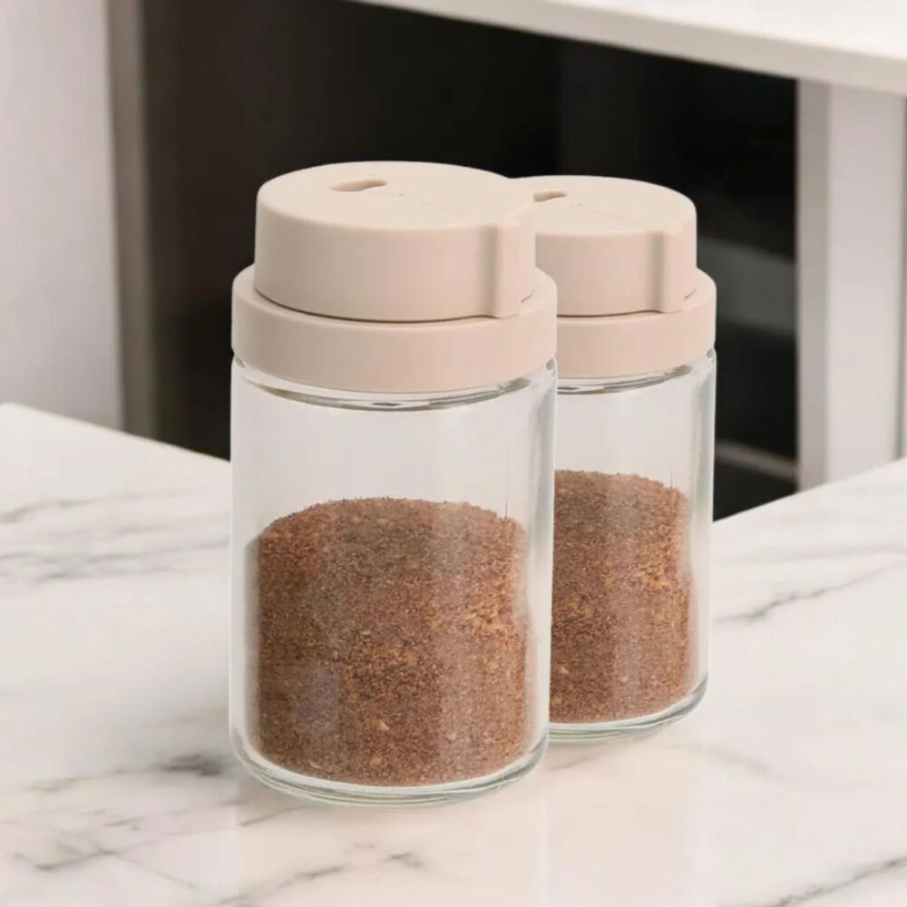 Set 2 Especieros Redondos 150ml Salereo Pimentero Vidrio Quality Design image number 1.0