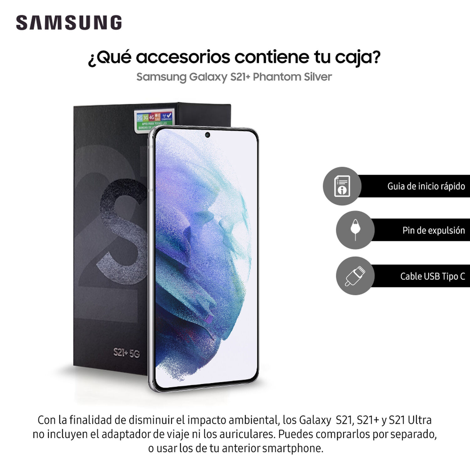 Smartphone Samsung S21+ Phantom Silver / 128 Gb / Liberado image number 8.0