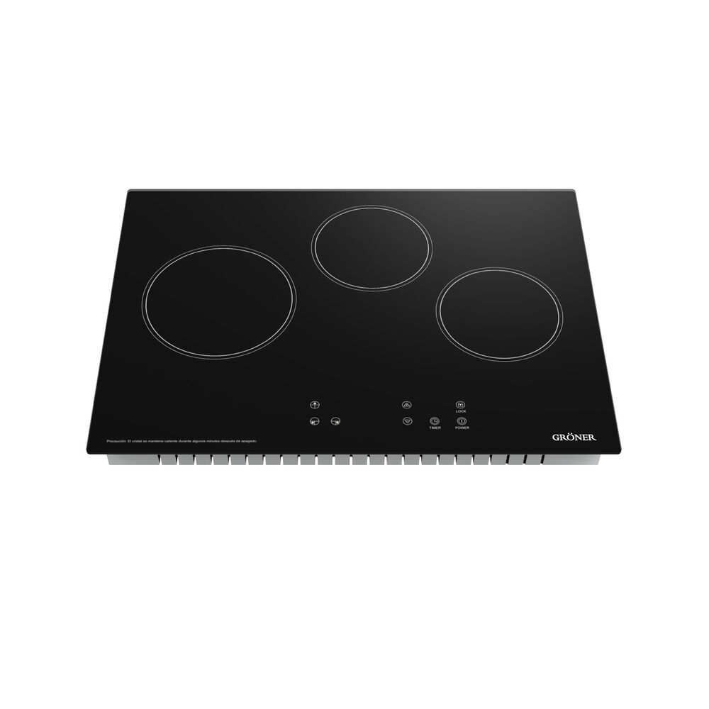 Encimera Vitrocer&aacute;mica Groner Touch Black 3q image number 4.0