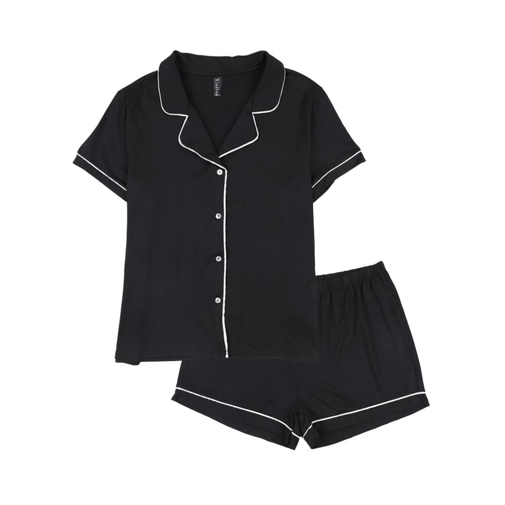 Pijama Camisero Liso Manga Corta Mujer Geeps image number 0.0