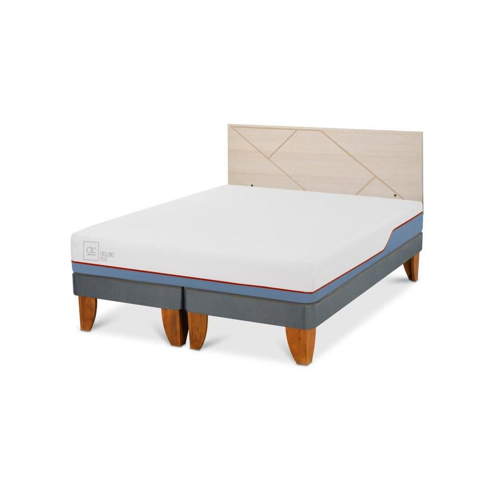 Cama Europea Cic Excellence Plus / 2 Plazas / Base Dividida + Respaldo image number 2.0