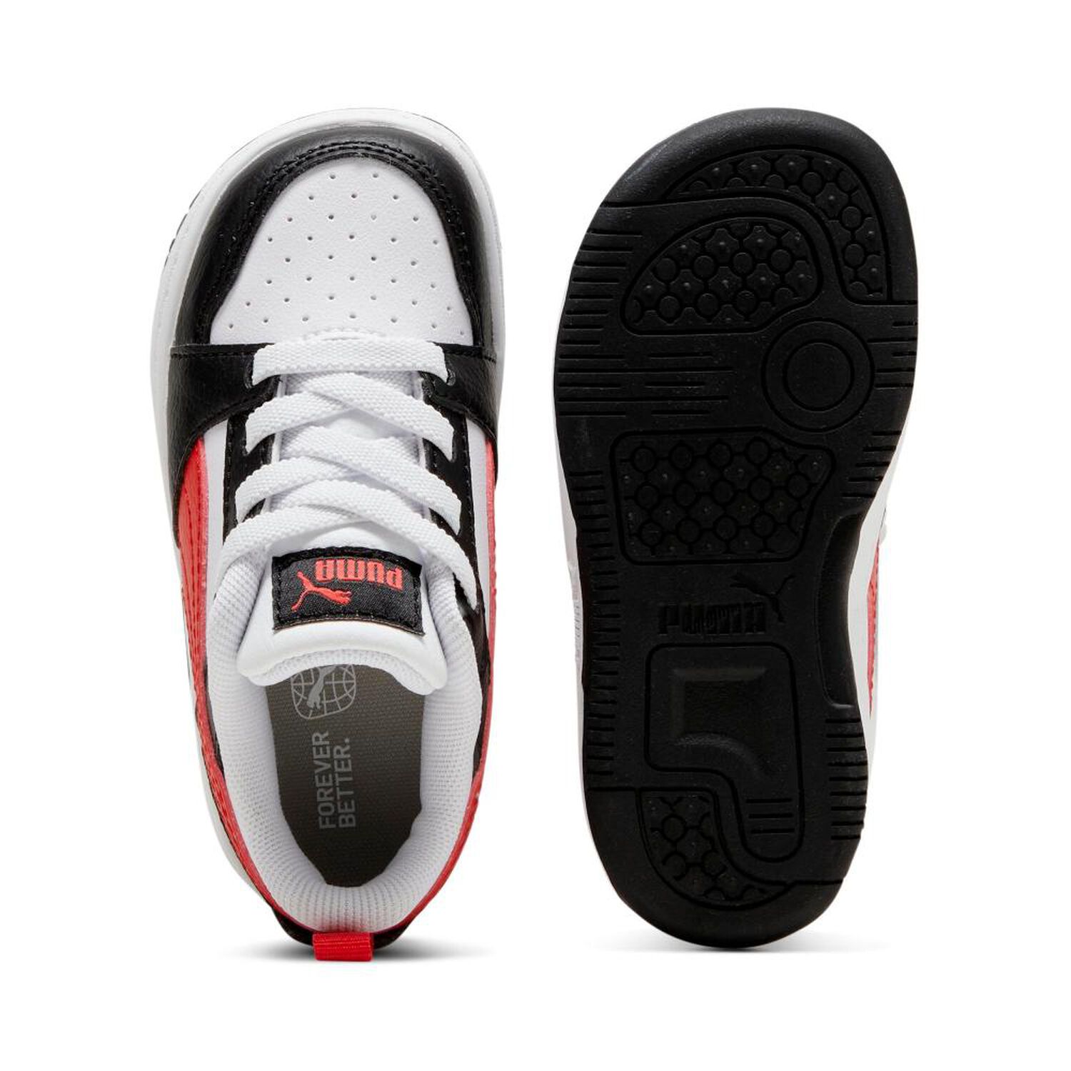 Zapatilla Urbana Ni&ntilde;o Puma Rebound V6 Lo Ac In Negro/blanco image number 1.0