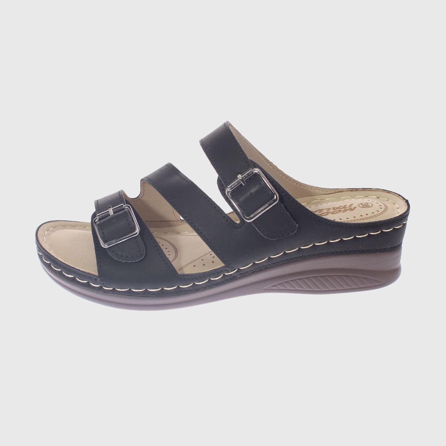 Sandalia Confort Negro Modelo Italiano Art. 5ask76616black image number 1.0