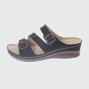 Sandalia Confort Negro Modelo Italiano Art. 5ask76616black