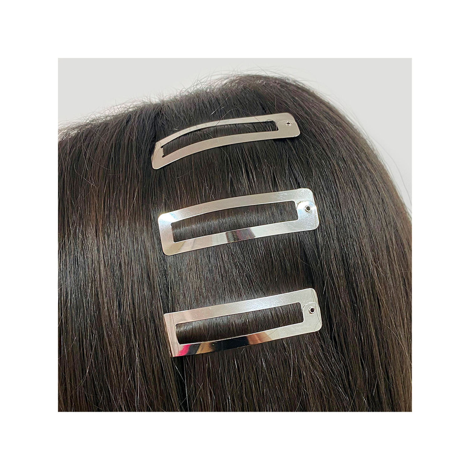 Set Clip Rectangular Besty Plateado 3u Plateado image number 1.0