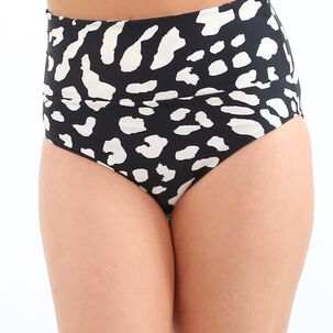 Bikini Calzón Pin Up Doble Uso Estampado Negro