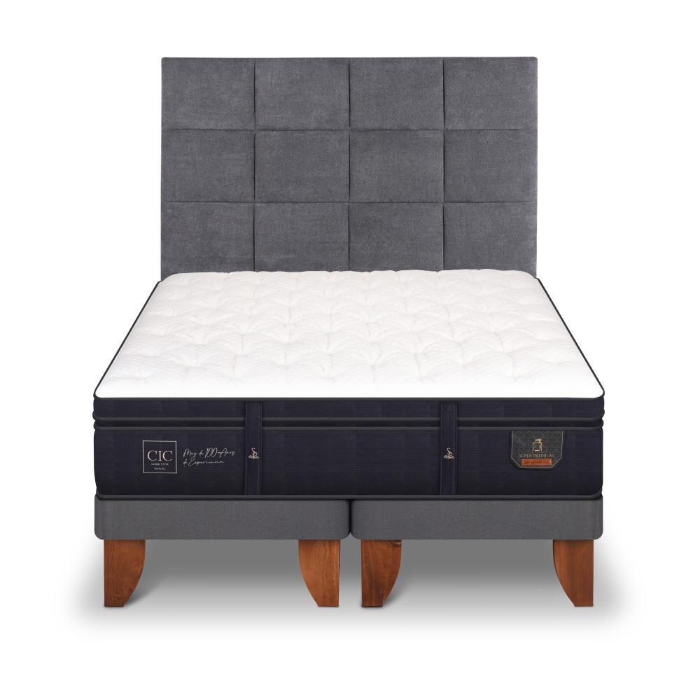 Cama Europea Cic Super Premium / King / Base Dividida + Respaldo image number 0.0