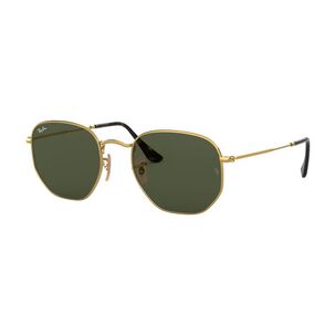 Lentes De Sol Hexagonal Gold Green Ray-ban