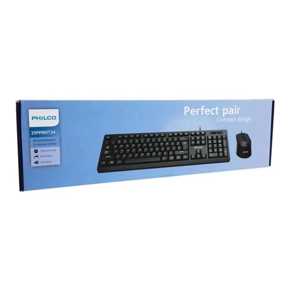 Kit Teclado Y Mouse Inalambrico Usb Negro Spt6354 image number 2.0