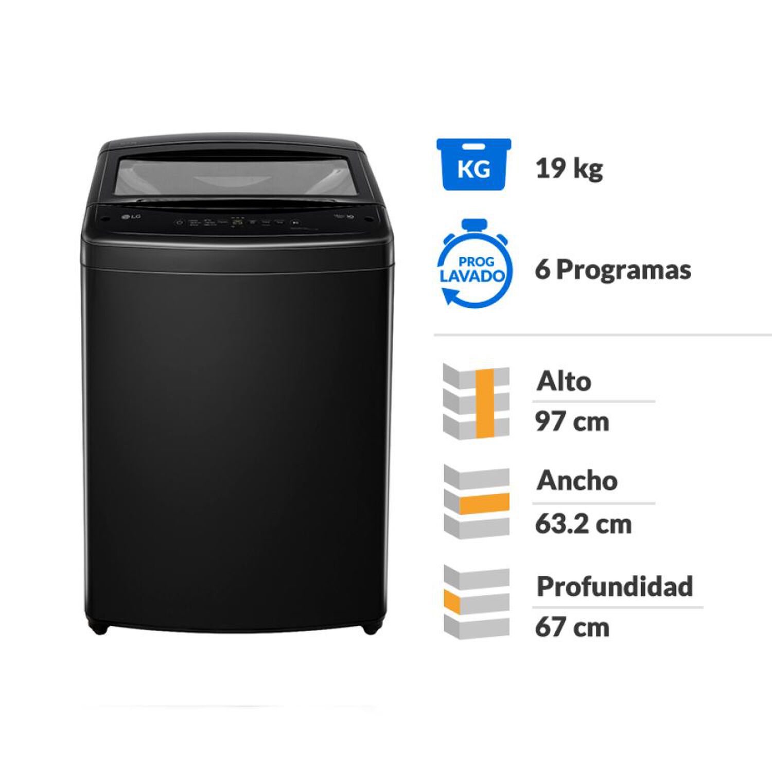 Lavadora LG WT19OBVTB / 19 Kilos image number 1.0