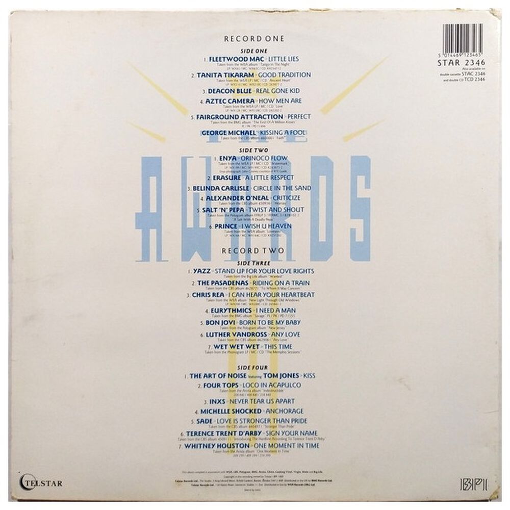 The Awards 1989 - The Definitive Album The Brits Awards 1989 (2lp) | Vinilo Usado image number 3.0