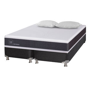 Box Spring Cic New Ortopedic B5 / King / Base Dividida + 2 Almohadas