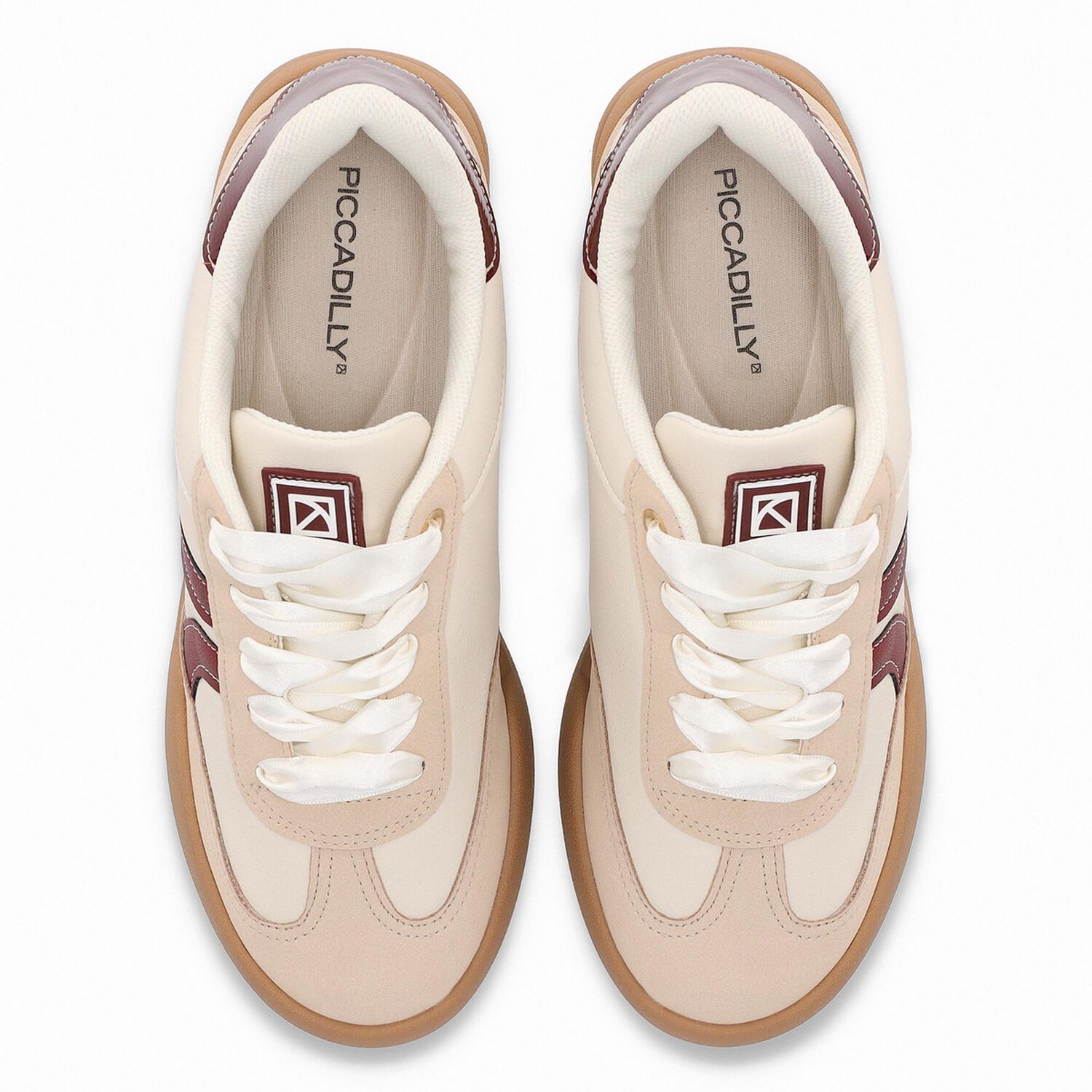 Zapatilla Mujer Beige/burdeo Caroline Piccadilly image number 3.0