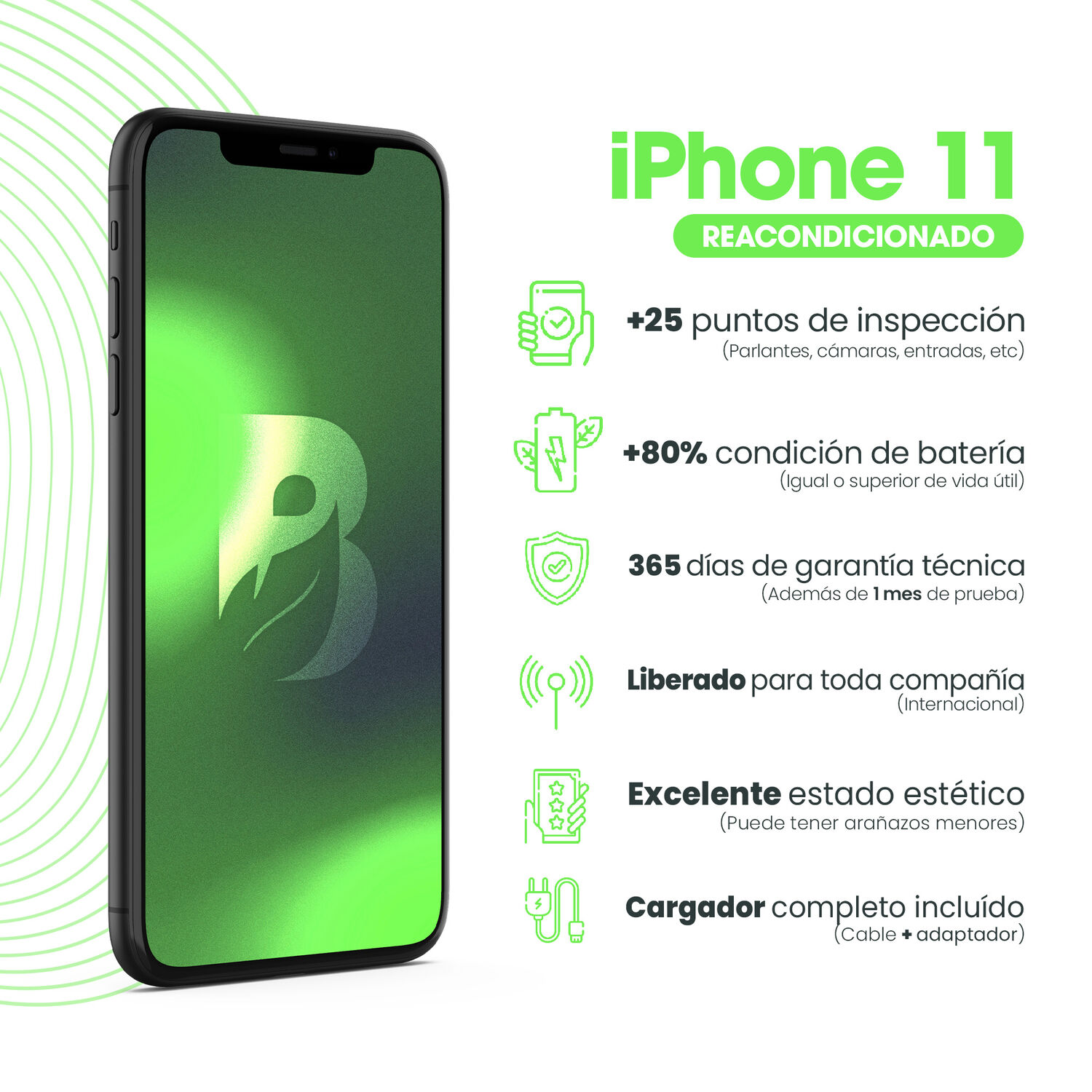 Iphone 11 64gb - Negro Recondicionado image number 5.0