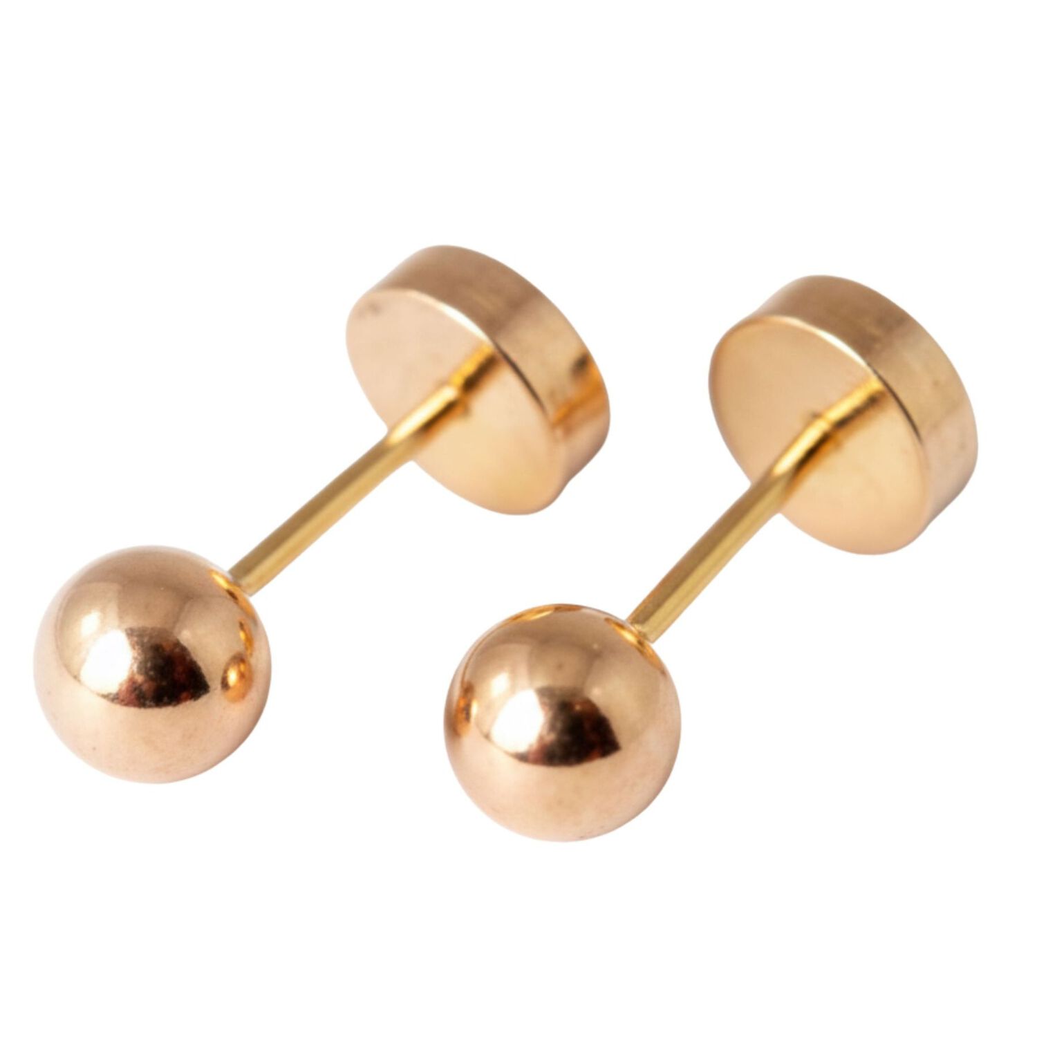 Aros Bolita Abridores 6.5 Mm No7 Oro 14k Nacional Primeros Aros image number 0.0