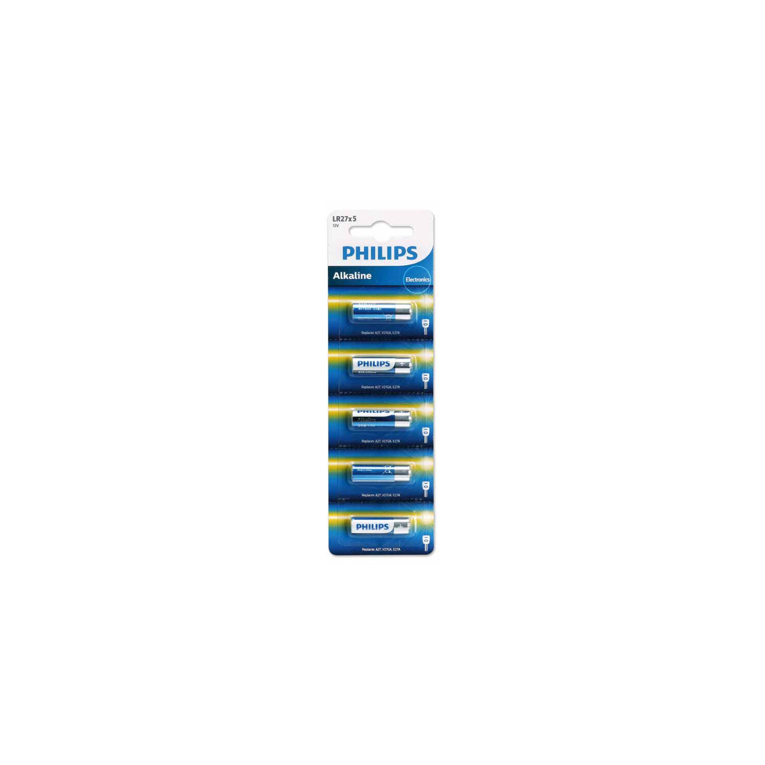 Pack 5 Pilas Alcalinas 27a 12v Philips - Ps image number 0.0