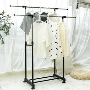 Tendedero Alargable Largo Ajustable Con Ruedas Para Ropa