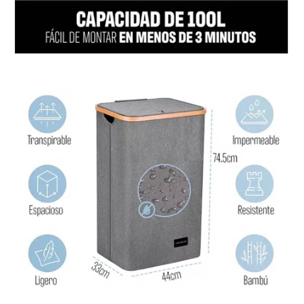 Canasto Ropa Sucia Plegable image number 2.0