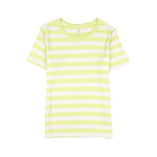 Polera Listada Rib Manga Corta Cuello Redondo Mujer Geeps