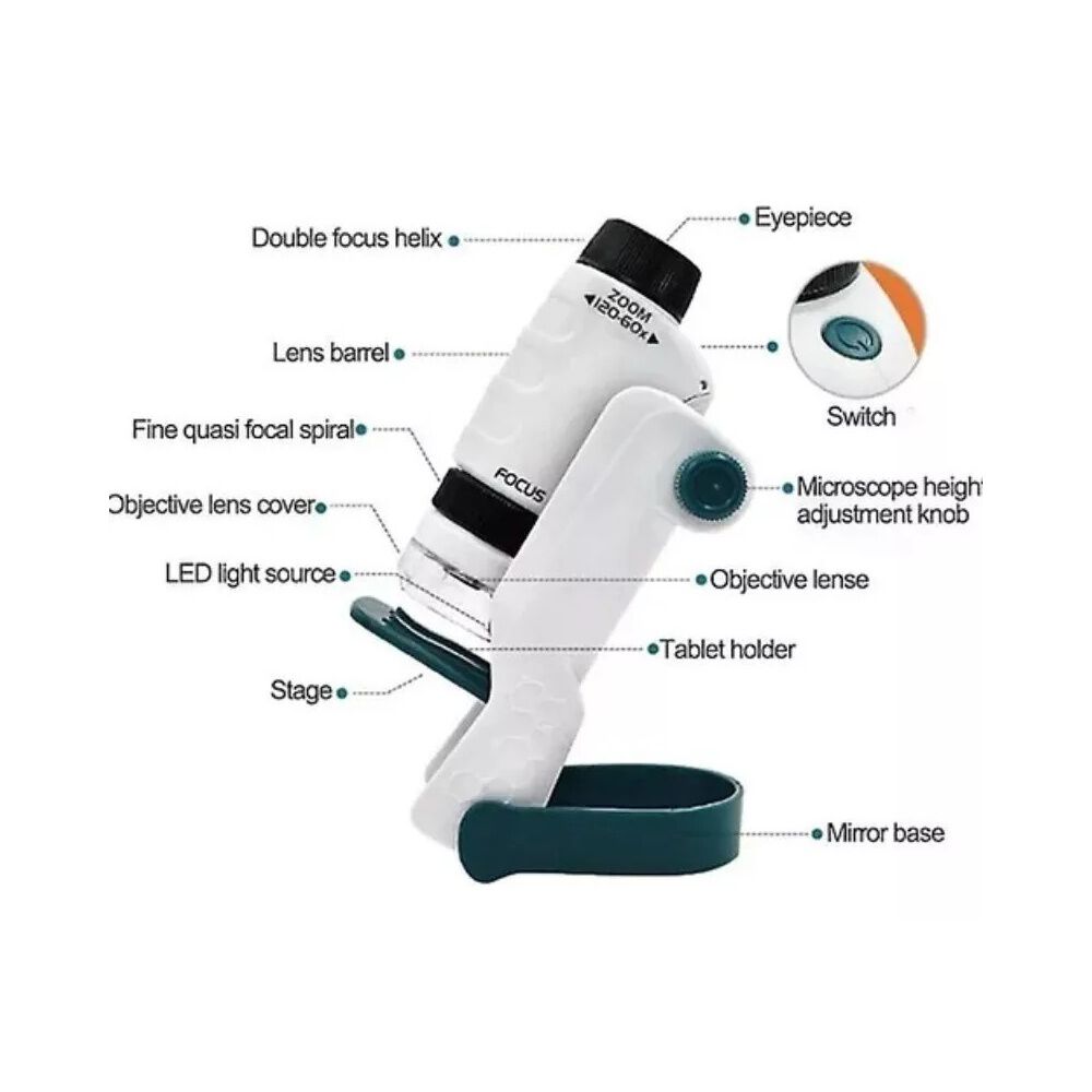 Juguete Microscopio Cientifico Lente 60-120x image number 1.0
