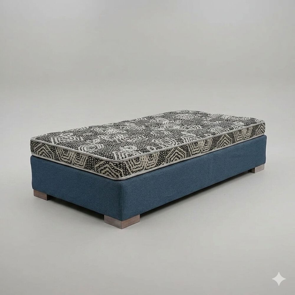 Cama 1.5 Plaza Box 30 Cm L190 Cm + Colchon Modelo Ideal / Con Patas De 6.5 Cm (gris) image number 1.0