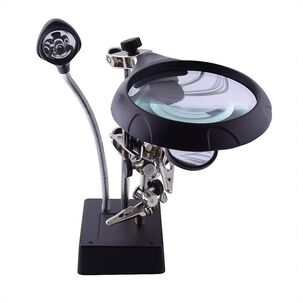 Lupa Brazo Escritorio Soporte Pinza Luz Led Tercera Mano Lupa Brazo Escritorio Soporte Pinza Luz Led Tercera Mano
