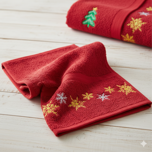 Toalla De Navidad Casaideal Roja
