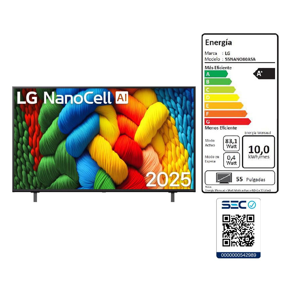 Led 55" Lg 55nano80asa / Ultra Hd 4k / Smart Tv image number 2.0