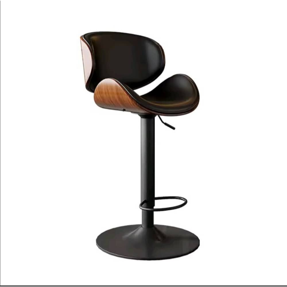 Pack 2 Sillas Bar Taburete Madera Pu Negro/negro Cisne image number 1.0