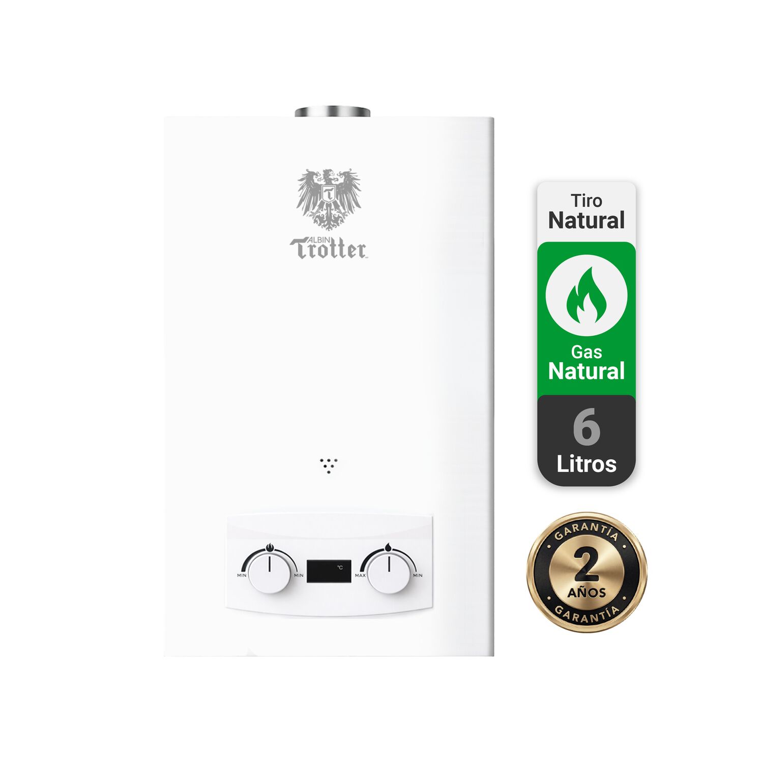 Calefont Albin Trotter 6 Litros Tiro Natural Gas Natural