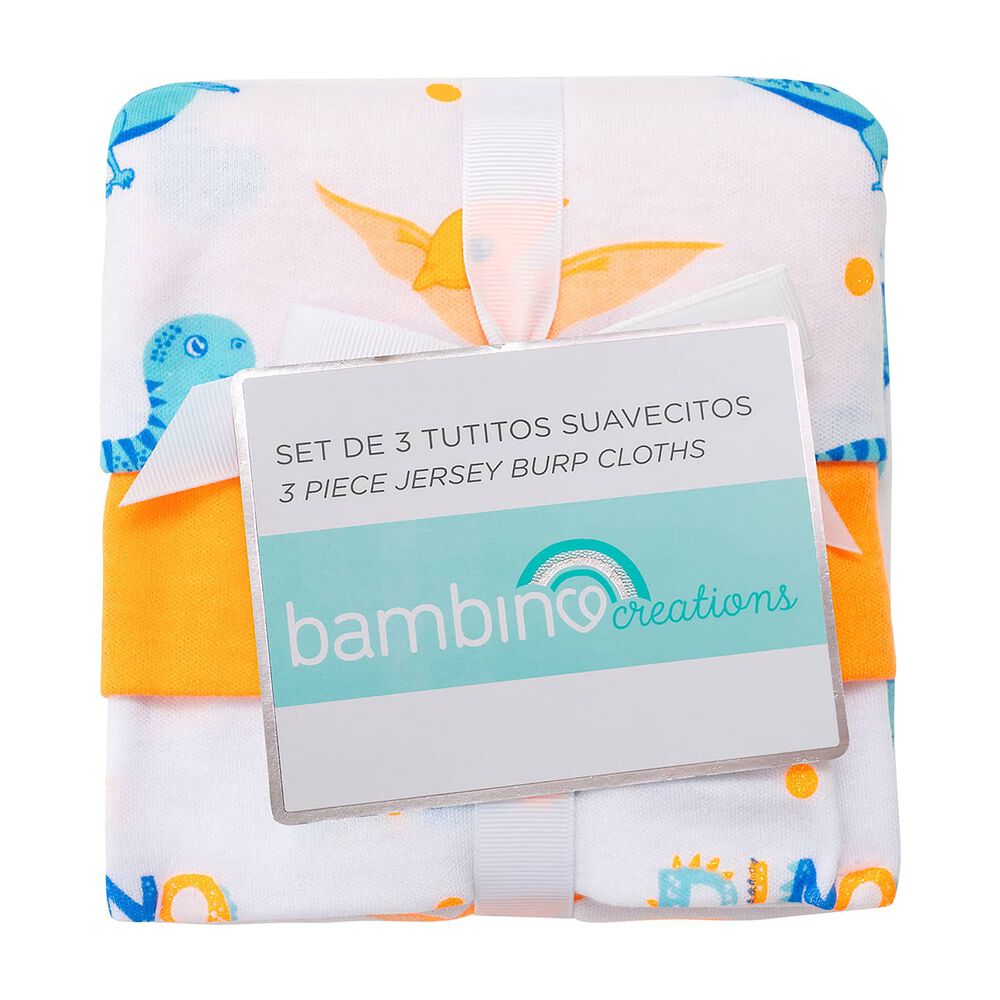 Set 3 Piezas Tutitos Suavecitos Bambino Dino Naranjo image number 1.0