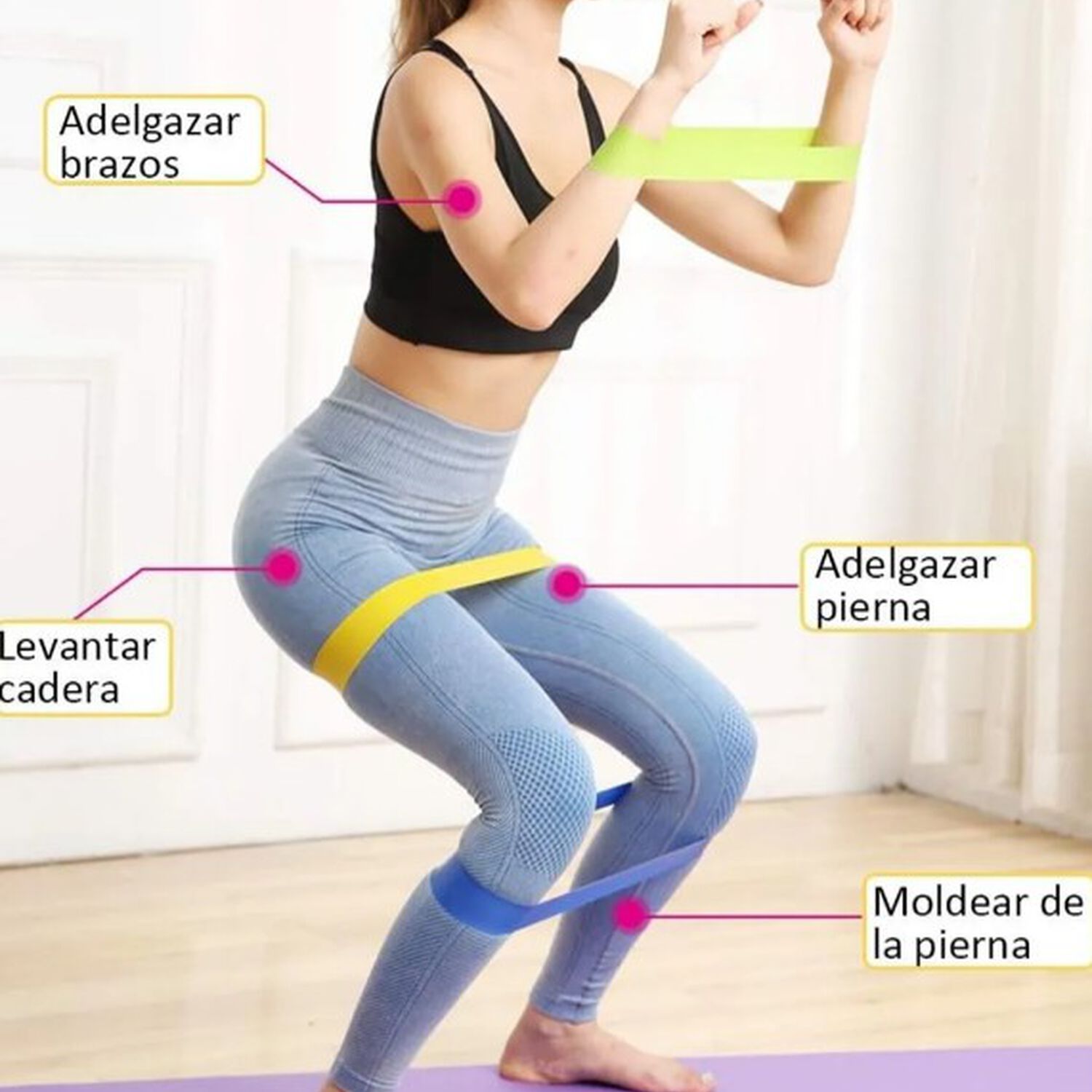 Ligas Ejercicio Elasticos Ejercicio Set Bandas Elasticas X5 image number 2.0