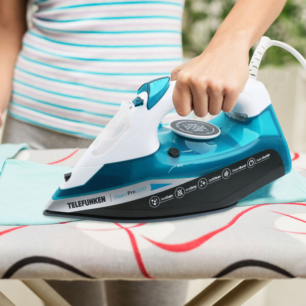 Plancha A Vapor Con Placa De Ceramica Celeste image number 7.0