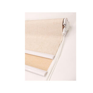 Cortina Roller Blackout Doble Tela Sin Cenefa 200x200 Beige