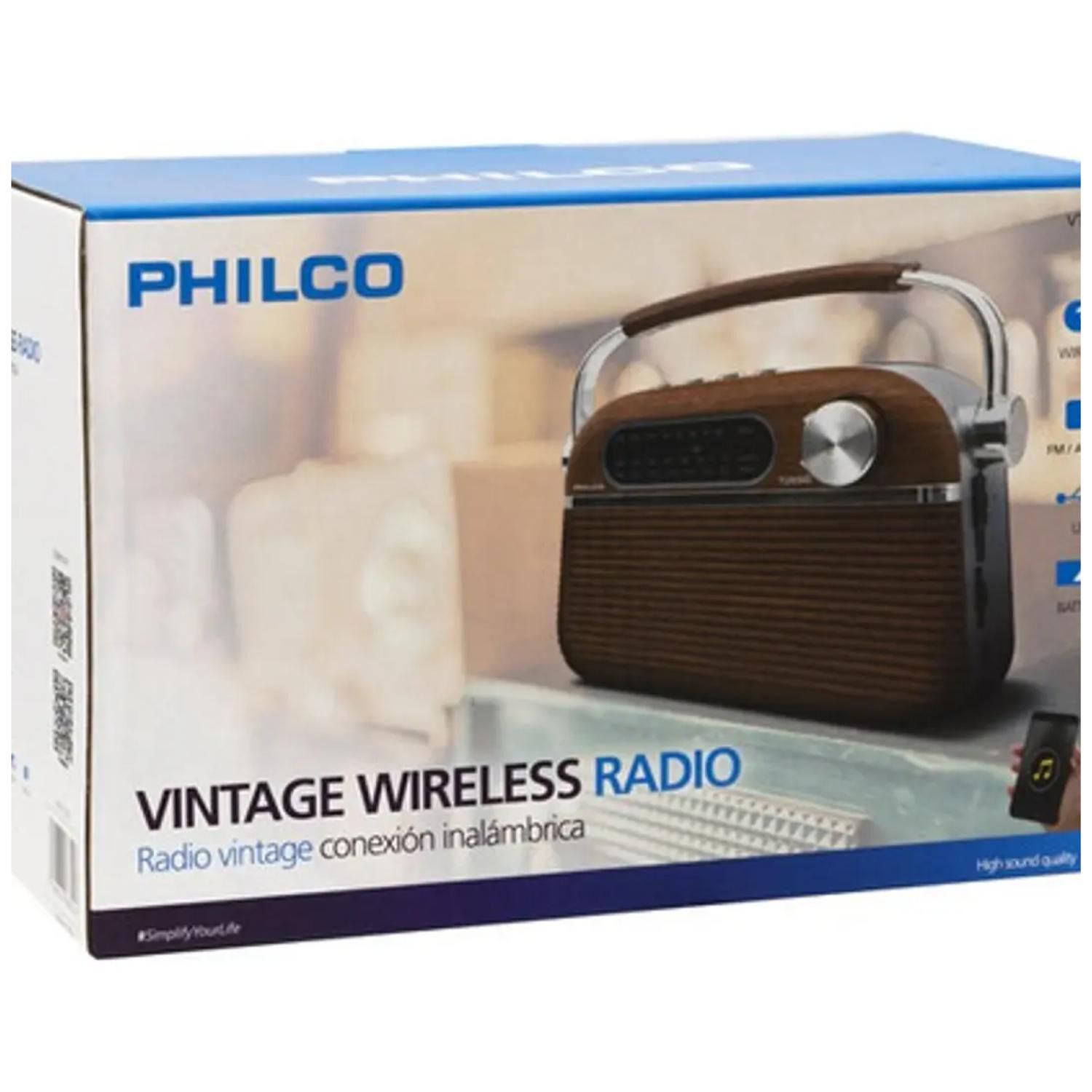 Radio Vintage Bluetooth Am Fm Usb Cafe Vt329 image number 2.0