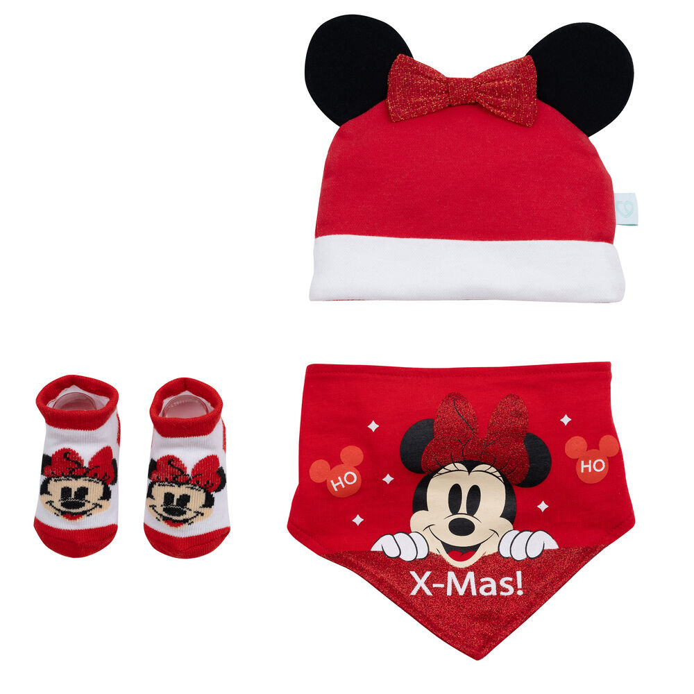 Set 3 Piezas Navidad Rojo Minnie Niña 0-6 M Bambino image number 0.0