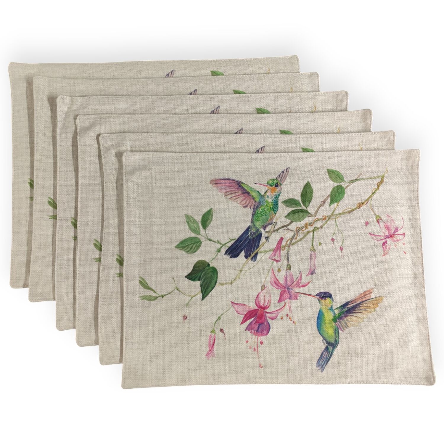 Set 6 Individuales De Lino 35x45 Repelente A Liquido-antimancha Md12 image number 1.0